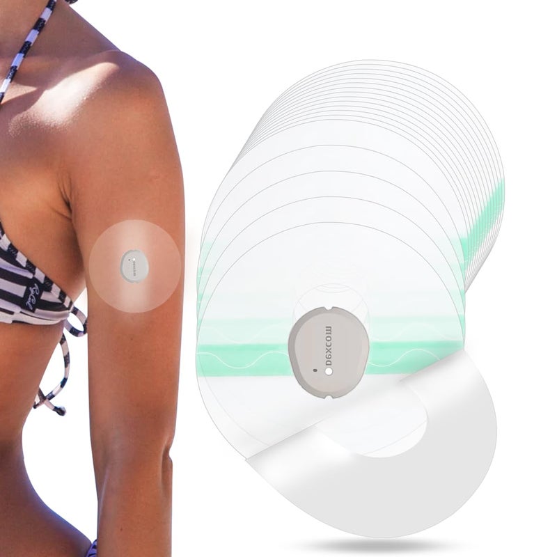يوشارز Dexcom G7 غطاء خارجي 40 عبوة - أغطية حساسات مراقبة الجلوكوز المستمرة Dexcom G7 المقاومة للماء، لاصقات شفافة لحماية Dexcom One لمدة 10 أيام